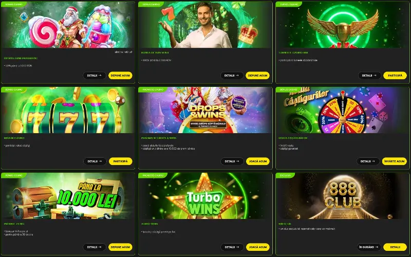 Bonusuri și promoții la 888casino